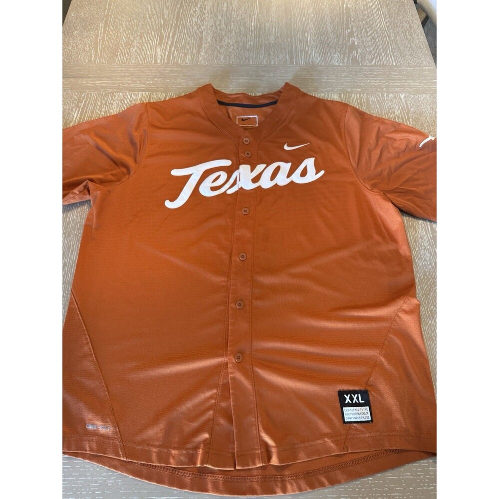 Nike Texas Longhorns Baseball Dri-Fit Jersey Orange XXL